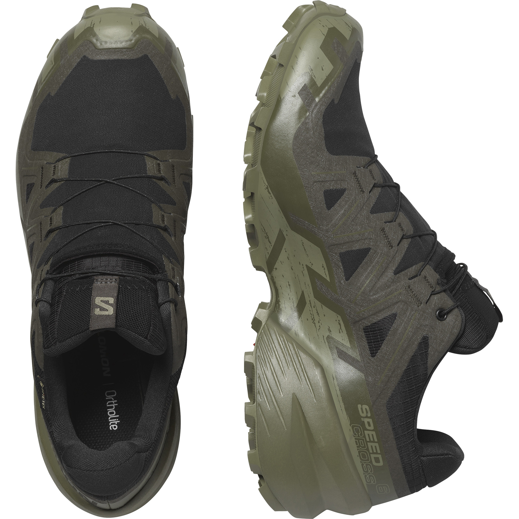 Salomon Speedcross 6 GTX -  MEN black/peat/deep lichen green