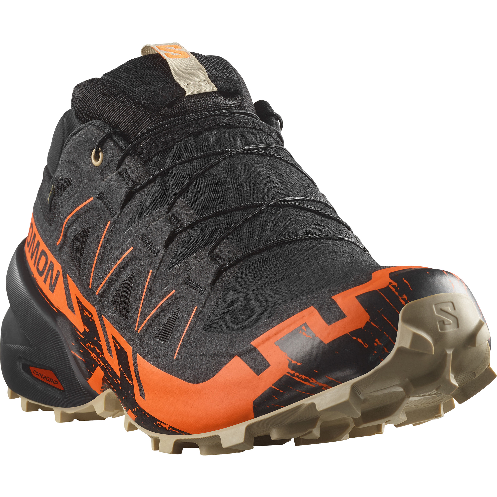 Salomon Speedcross 6 GTX - MEN black/shocking orange/white pepper