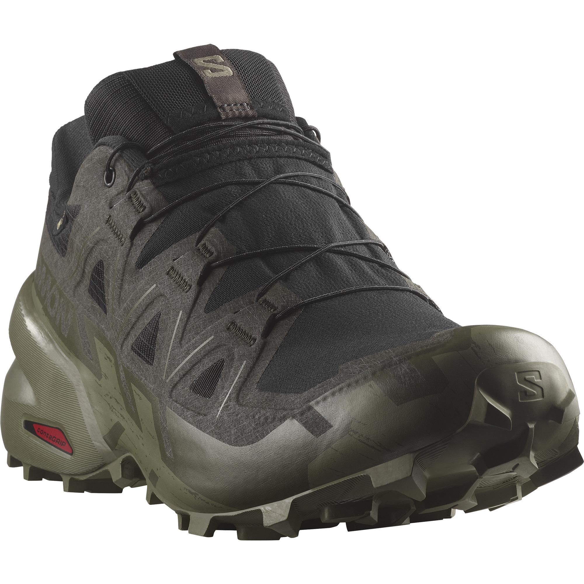 Salomon Speedcross 6 GTX -  MEN black/peat/deep lichen green