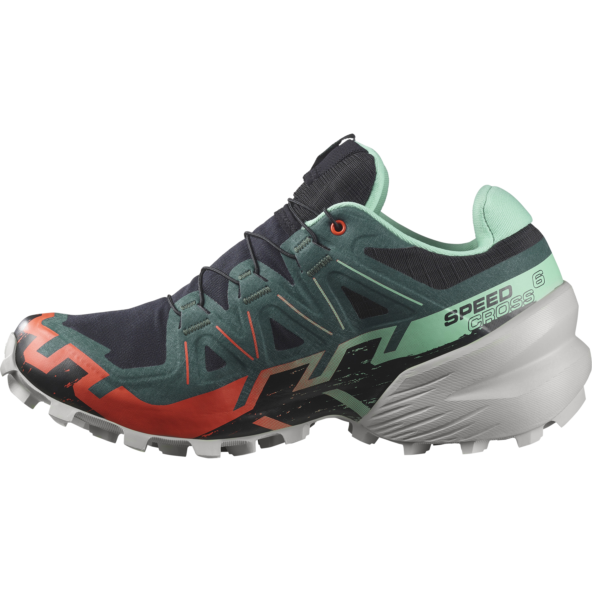 Salomon Speedcross 6 GTX Women -  black/electric green/cherry tomato 
